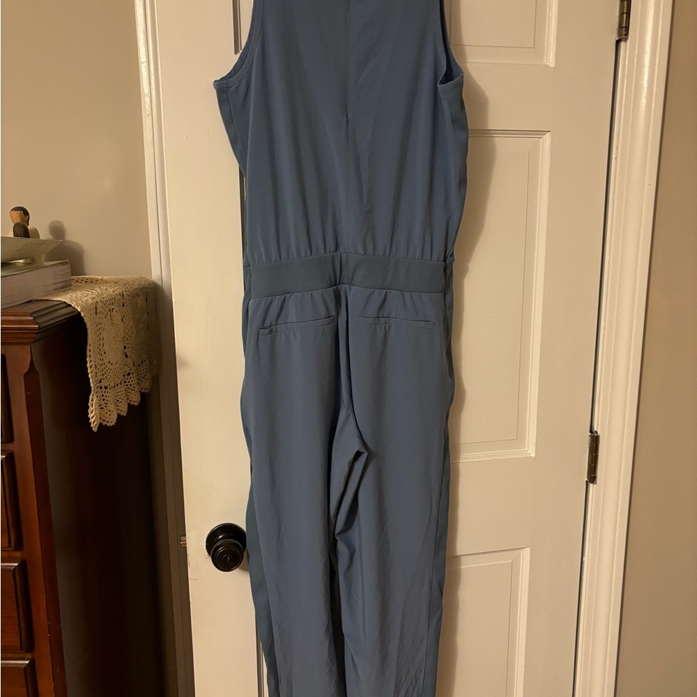 Athleta jumpsuit blue hardly worn price drop; $25!Size 6